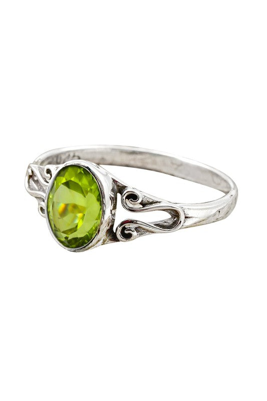 Gemstone Ring In Silver