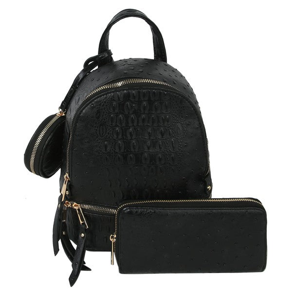 Ostrich Croc Neon 3 in 1 Convertible Backpack