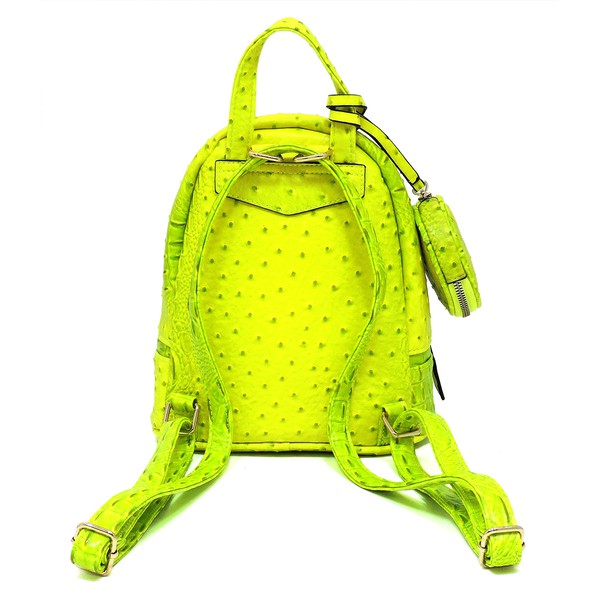 Ostrich Croc Neon 3 in 1 Convertible Backpack