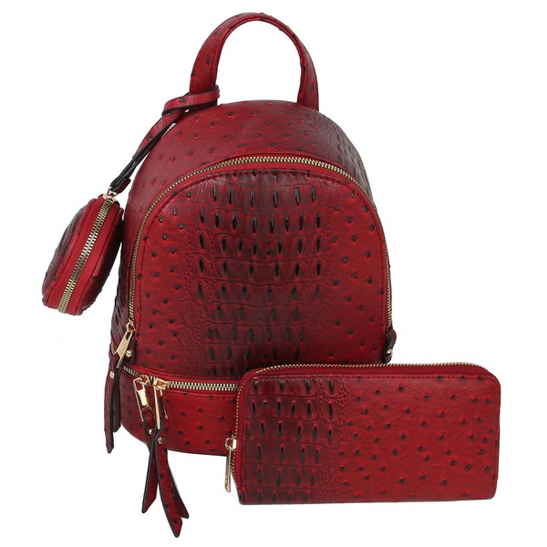 Ostrich Croc Neon 3 in 1 Convertible Backpack