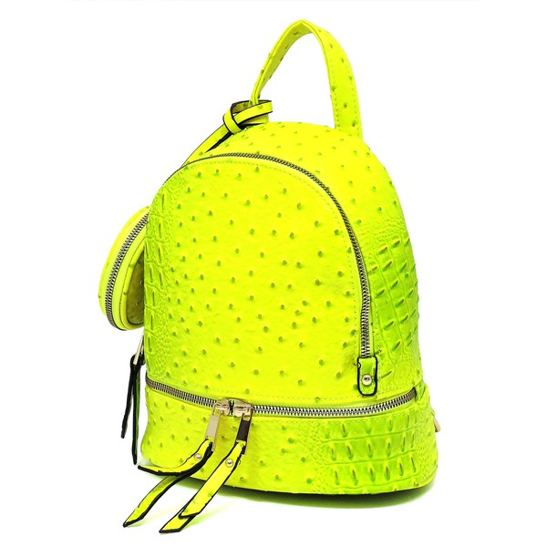 Ostrich Croc Neon 3 in 1 Convertible Backpack